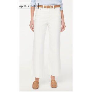 J.Crew $118 Tall wide-leg jean in all-day stretch White Size T31 BR053